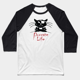 Purrate Life Baseball T-Shirt